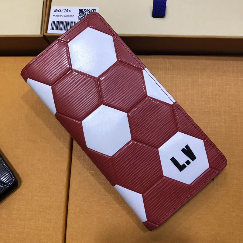 M63230 M63230 LV Brazza 錢夾 LV2018世界杯官方授權系列 LV錢包 LV西裝夾 紅色