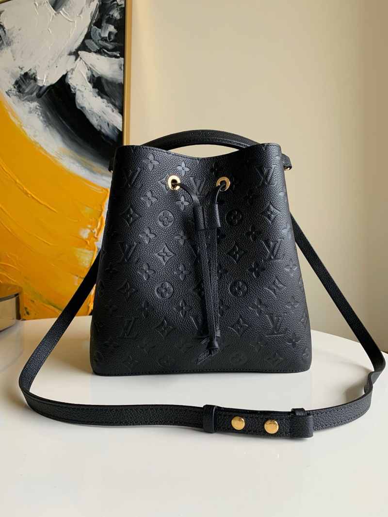 M45256 LV NEONOE 中號手袋 Monogram Empreinte 壓紋皮革女包 黑色