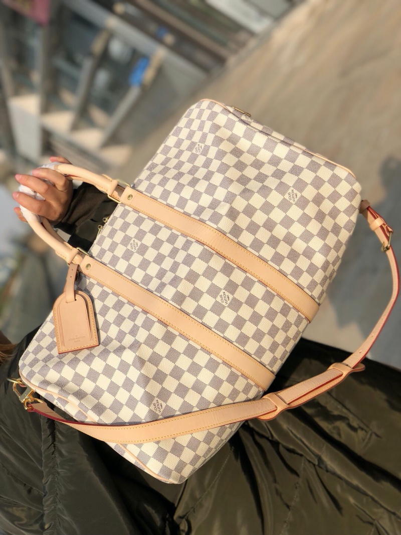 N48223 LV Keepall 45 旅行袋 LV Damier帆布行李旅行包