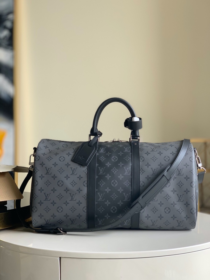 M45392 LV Keepall Bandoulière 50 旅行袋 LV旅行袋 黑花