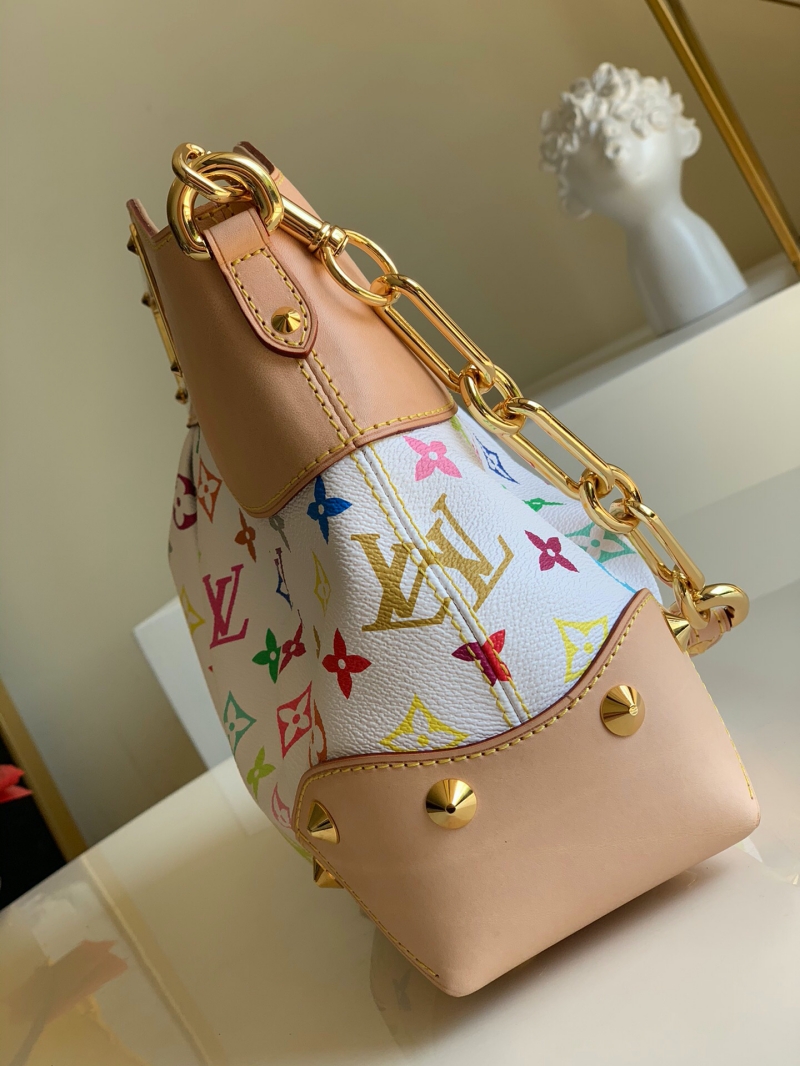 M40255 LV Monogram Multicolore系列JUDY MM手拎單肩包 白彩中號