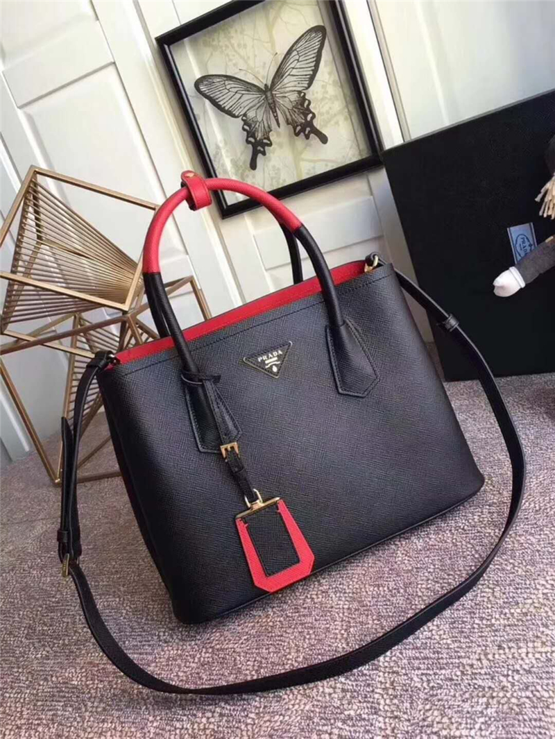 1BG775 Prada�����_ �p�ֱ� �¿�ƴɫ ��������� �ڼtɫ