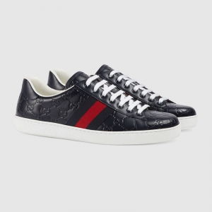 386750 GUCCI Aceϵ�� Gucci Signature �ቺ��Ƥ �͎��\(y��n)��(d��ng)Ь �{(l��n)ɫ