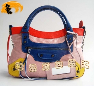 084331 ��������Ů�� �¿�ƴɫ�^��ţƤŮʿ�C܇�� Balenciaga����� �μ�� ��ɫ