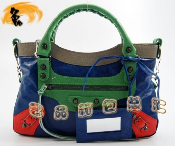 084331  BalenciagaŮ�� ������������� �M��ţƤ����r��Ů�� �{�ҾGɫ
