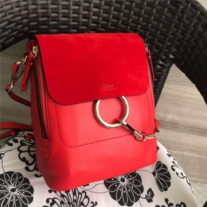 Chloe ������ Faye backpack ţƤ��ĥɰƤ �A�h(hu��n)朗l ��̖�p��� ��tɫ