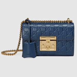 409487 Padlockϵ�� Gucci Signature ��Ƥ 朗l�米�� �{ɫ