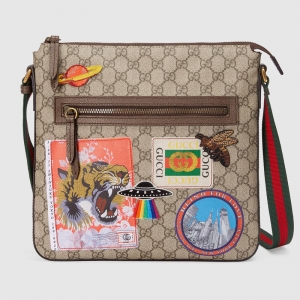 406408 Gucci Courrierϵ�� GG Supreme�߼���ܛ���췫�� Gucci�]��� ��ľɫ
