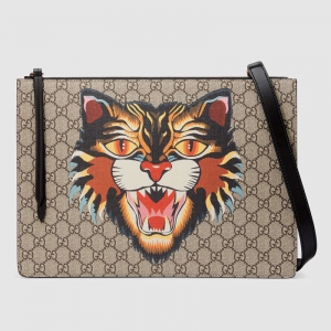 429016 GUCCI ���Y ���؈ӡ�� GG Supreme�߼����췫�� �]��� ��ľɫ