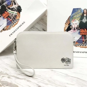 2VF056 Prada�����_ �¿�܇�� ԭ�SƤ ��ʿ ���ð� ��ɫ