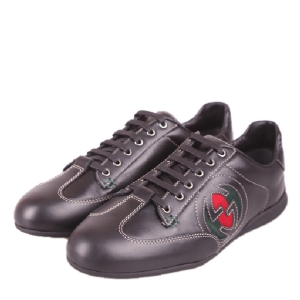 p13384 GUCCI��ɫţƤ����LOGOŮʿ���eЬ
