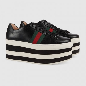 476783 GUCCI �ڰ�ɫ�l�y��ˮ�_(t��i) �_������ Ƥ�� �\(y��n)��(d��ng)Ь ��ɫ