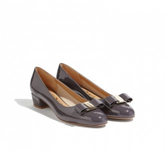 670701 Ferragamo������Ľ VARA �͸� ��Ƥ�߸�Ь �Һ�ɫ