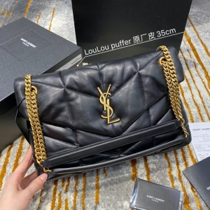 577475 YSLʥ�_�mLOULOU PUFFER��̖(h��o)�W�pС��Ƥ�ִ� ��ɫ���