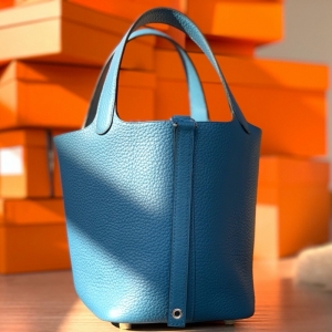 Hermes���R�˲˻@�� Hermes picotin18 ���R��ˮͰ�� TCƤ �{(l��n)ɫ