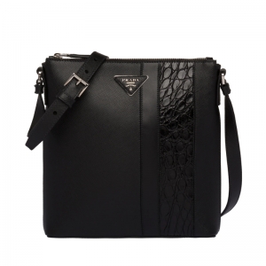 2VH089 Prada�����_ Saffiano б��� �{�~�y�߅�]��� ��ɫ