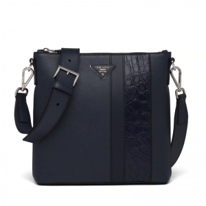 2VH089 Prada�����_ Saffiano б��� �{�~�y�߅�]��� �{ɫ