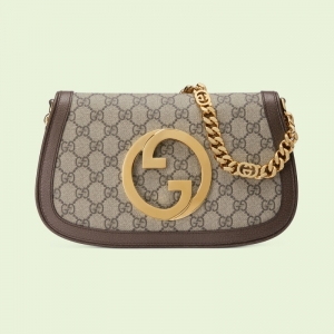 699268 ���YGucci Blondieϵ�м米�� GG Supreme������ɫƤ��L߅Ů��