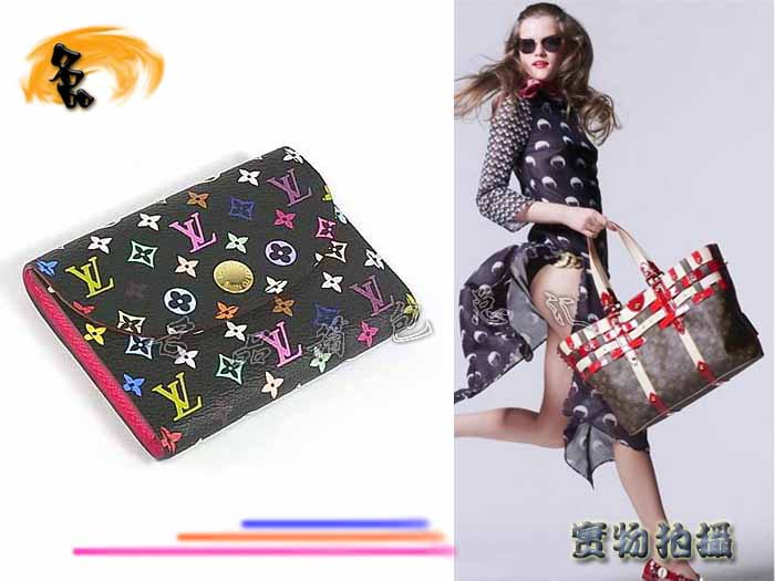 M66561 LV零錢包 LV村上隆設計 LV33彩 LV黑彩 LV三三彩 LV女包