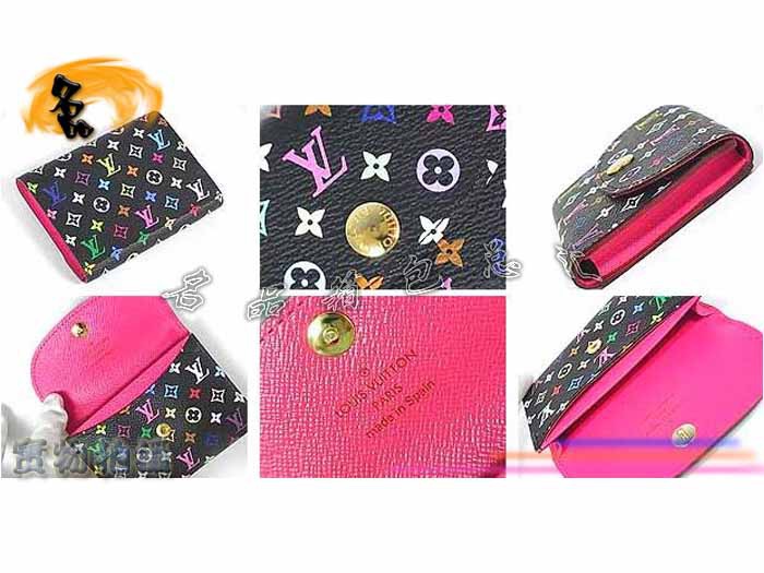 M66561 LV零錢包 LV村上隆設計 LV33彩 LV黑彩 LV三三彩 LV女包