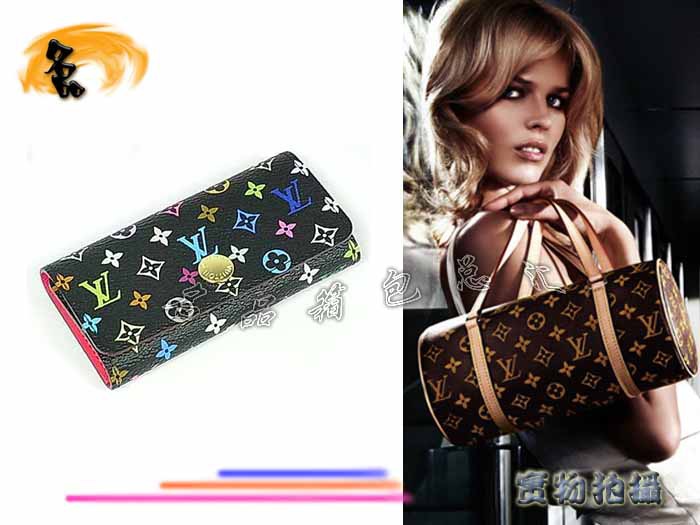 M93732 LV鑰匙包 LV三三彩 LV33彩 LV村上隆設計 LV黑彩