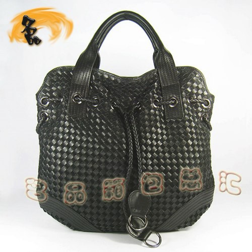 78917 BOTTEGA VENETA 寶緹嘉 時尚經(jīng)典款黑色編織手提包 女包 手袋
