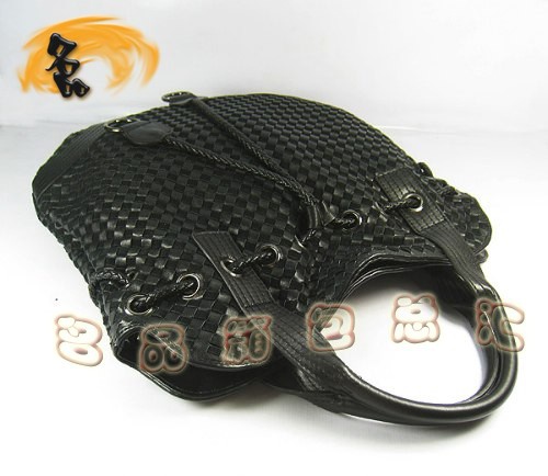 78917 BOTTEGA VENETA 寶緹嘉 時尚經(jīng)典款黑色編織手提包 女包 手袋