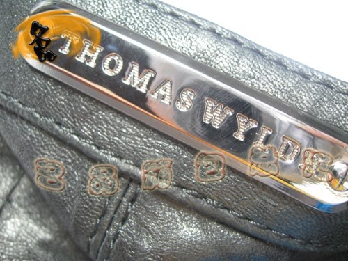 8507 THOMAS WYLDE托馬斯 時尚搖滾風 女士手提包 黑色羊皮單肩包