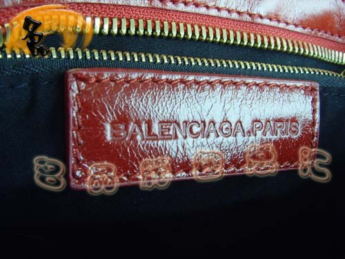 084332B 新款紅色牛皮時尚女士 手提包 BALENCIAGA經典款機車包 斜挎包