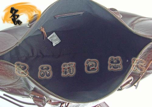 084324 超A品質(zhì) 時尚女士手提包 BALENCIAGA深啡色 經(jīng)典女士手挽包 機(jī)車包