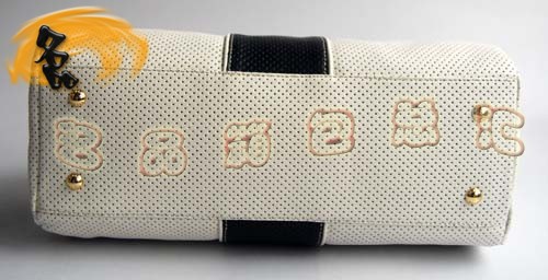 29144 Prada時(shí)尚女包 普拉達(dá)奢華明星網(wǎng)孔真皮手提包 十色可選 白配黑