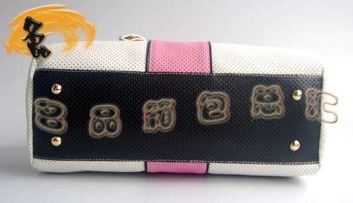 29144 Prada時(shí)尚女包 普拉達(dá)奢華明星網(wǎng)孔真皮手提包 十色可選 白配粉