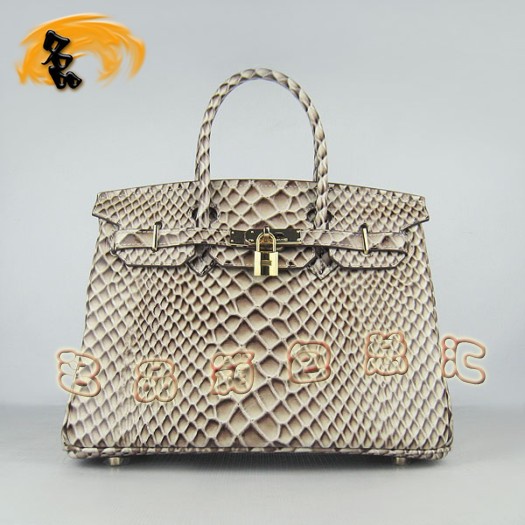 6088 Hermes Birkin 鉑金包 30cm 魚(yú)紋手提包 Hermes女包 灰色金扣