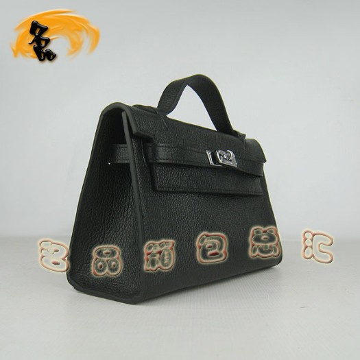 H008 愛馬仕專柜一比一品質(zhì) Hermes手提包 Hermes Kelly 牛頸紋女包 黑色