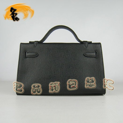 H008 愛馬仕專柜一比一品質(zhì) Hermes手提包 Hermes Kelly 牛頸紋女包 黑色