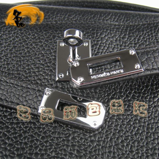 H008 愛馬仕專柜一比一品質(zhì) Hermes手提包 Hermes Kelly 牛頸紋女包 黑色
