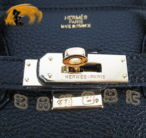 6089 Hermes 35 Birkin 荔枝紋手提包 Hermes女包 Hermes Birkin 鉑金包 黑色金扣