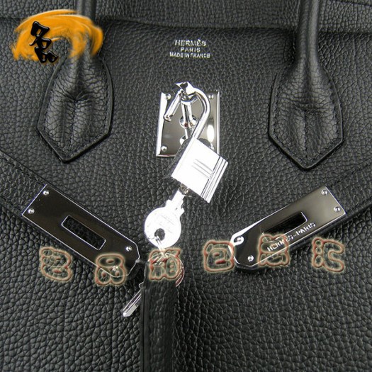 6089 Hermes 35 Birkin 牛頸紋手提包 Hermes女包 Hermes Birkin 鉑金包 黑色銀扣
