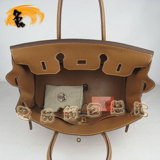 6089 Hermes 35 Birkin 牛頸紋手提包 Hermes女包 Hermes Birkin 鉑金包 啡色金扣