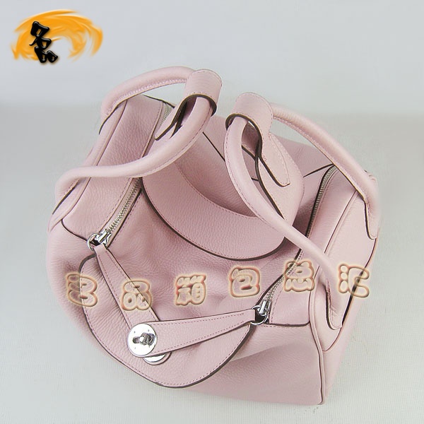 6208 Hermes Lindy系列 Hermes單肩包 女包 Hermes 手提包荔枝紋 粉色