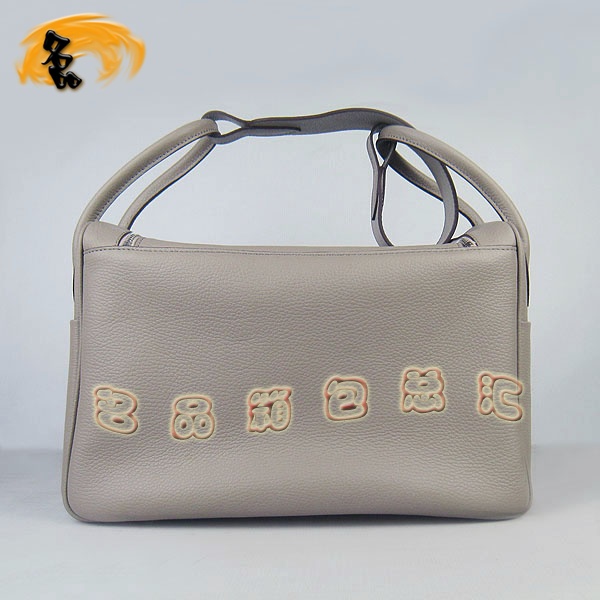 6208 Hermes Lindy系列 Hermes單肩包 女包 Hermes 手提包荔枝紋 灰色