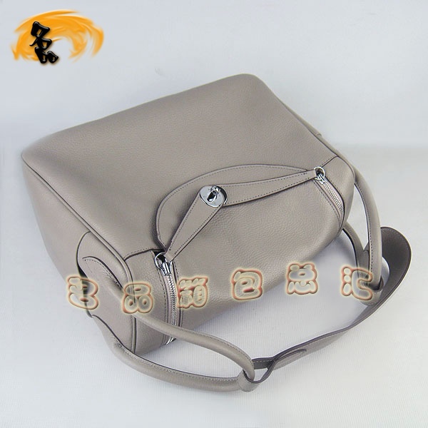 6208 Hermes Lindy系列 Hermes單肩包 女包 Hermes 手提包荔枝紋 灰色