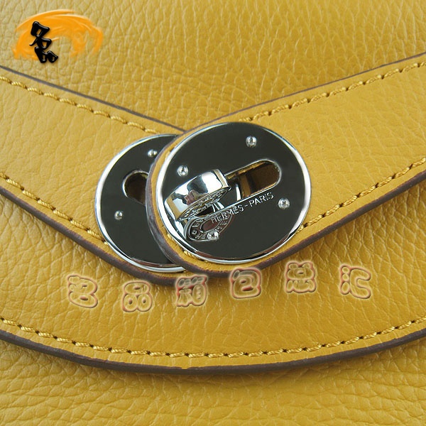 6208 Hermes Lindy系列 Hermes單肩包 女包 Hermes 手提包荔枝紋 黃色