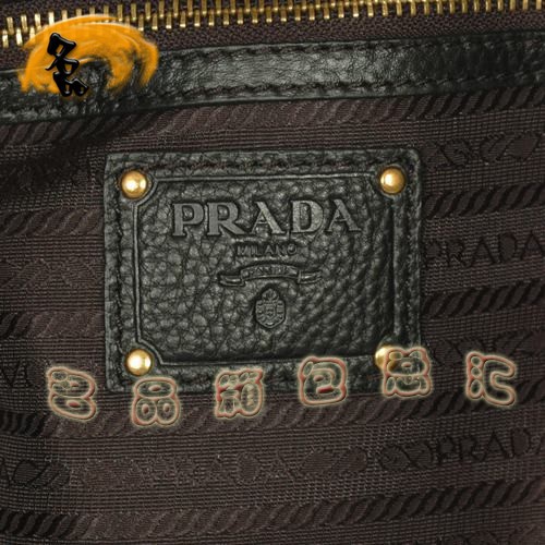 8602 Prada熱銷1:1品質女包 普拉達高檔牛皮手提包 Prada斜挎包 黑色