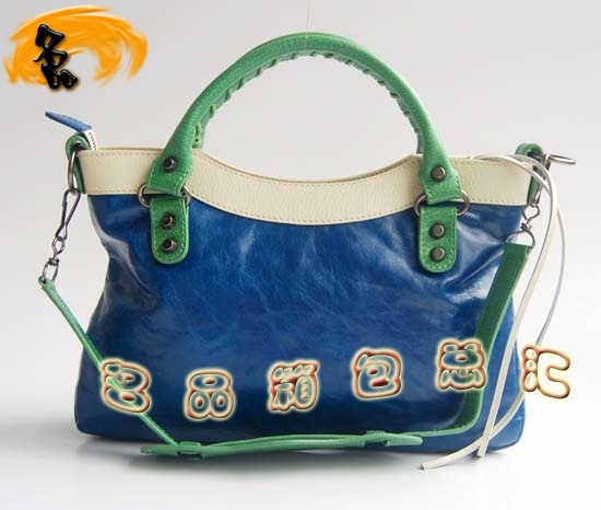 084331 ��������Ů�� ƴɫ�^��ţƤŮʿ�C܇�� Balenciaga����� �μ�� �{���װ�ɫ