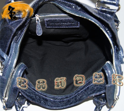 084332A Balenciaga機(jī)車包 單肩包 巴黎世家手提包 進(jìn)口羊皮大銀釘時(shí)尚女包 深紫色