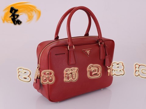 BL0094 Prada手提包 時尚休閑普拉達女包 原版一比一品質進口頭層牛皮女包 紅色