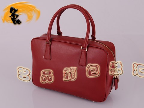 BL0094 Prada手提包 時尚休閑普拉達女包 原版一比一品質進口頭層牛皮女包 紅色