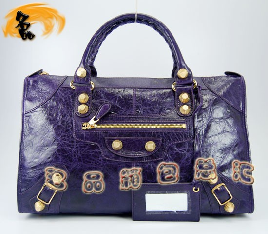 084324B Balenciaga女包 手提包 進(jìn)口羊皮時(shí)尚休閑女包 巴黎世家手提包 深紫色
