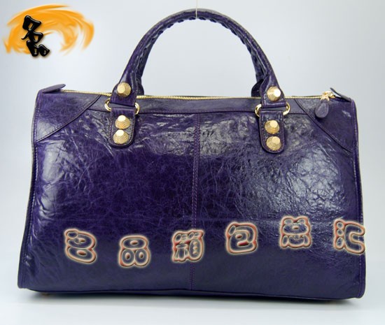 084324B Balenciaga女包 手提包 進(jìn)口羊皮時(shí)尚休閑女包 巴黎世家手提包 深紫色